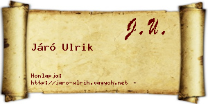Járó Ulrik névjegykártya